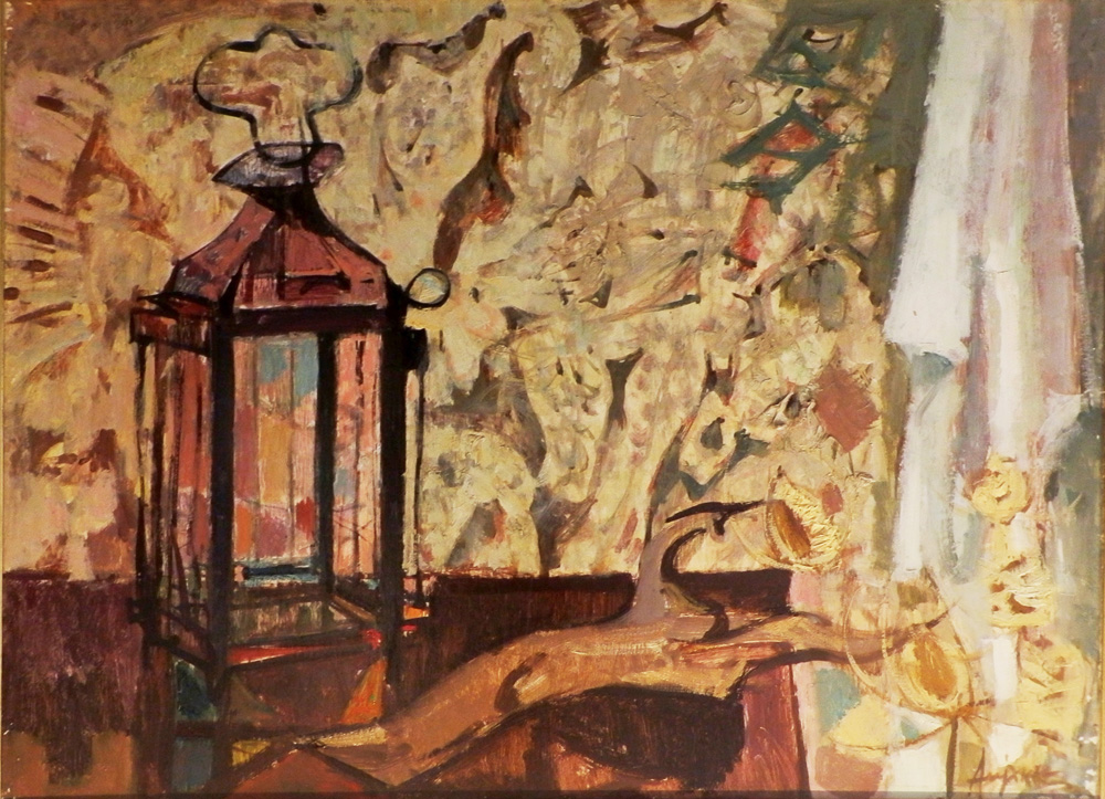 Jean Aujame - Nature morte à la lanterne 1958