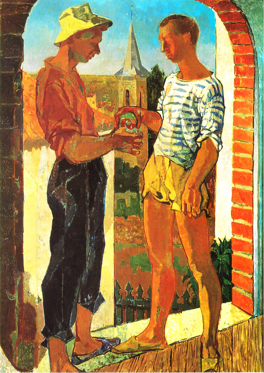 Jean Aujame - Coup de vin des deux amis 1952