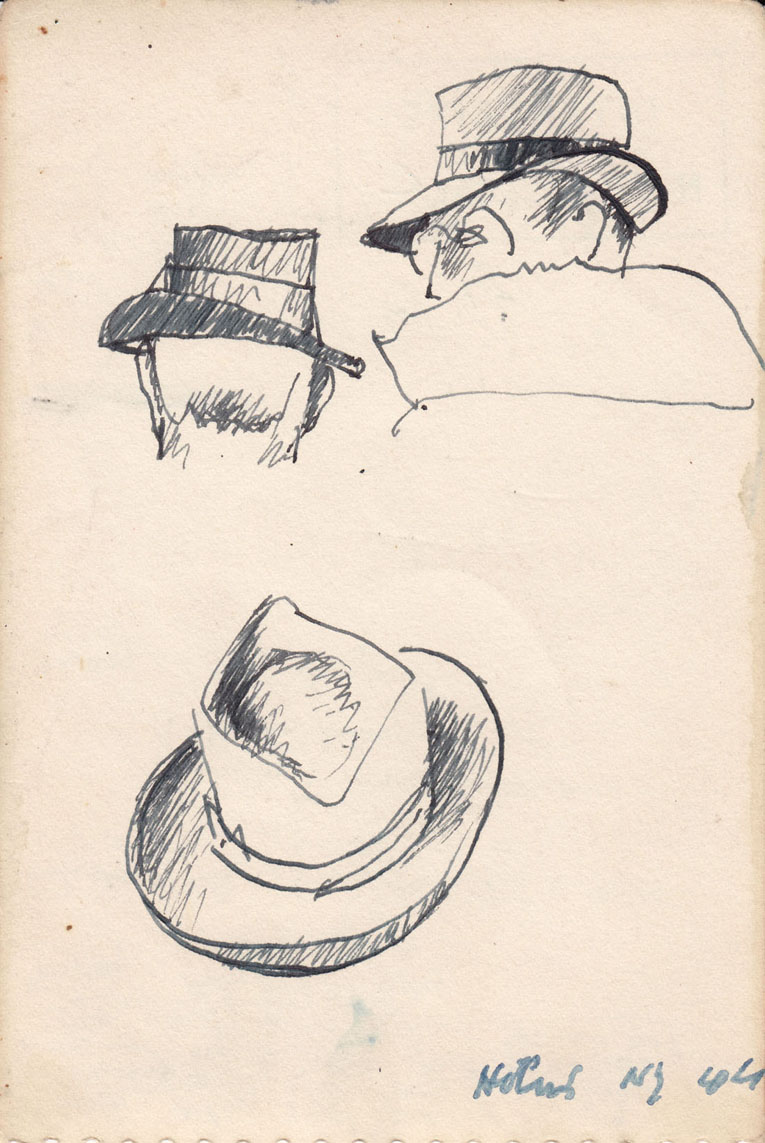 Jean Hélion - Homme et chapeau, New York 1944